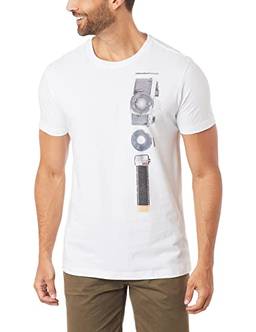 Camiseta,T-Shirt Stone Photo Gears,Osklen,masculino,Branco Claro,GG