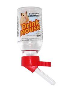 Bebedouro Plástico para Hamster Drink Mouse Vidro Mini, 60ml Tudo Pet Para Roedores e Outros Animais Pequenos