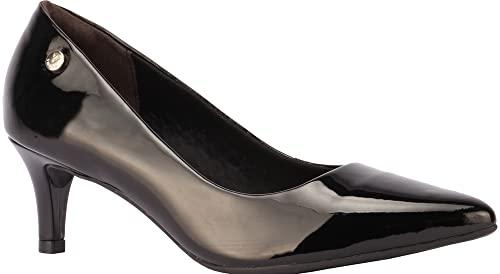 Sapato Scarpin, Via Uno, Feminino, Preto, 38, Modelo: 403001Stavah