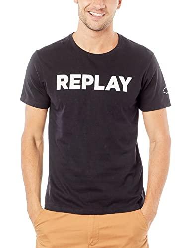 T-Shirt Institucional, Replay, Masculino, Preto M