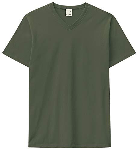 Camiseta Tradicional, Malwee, Masculino, Verde Militar, GG