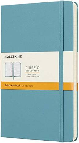 Caderno Pautado, Moleskine, Clássico, QP060B35, Grande, Azul Coral