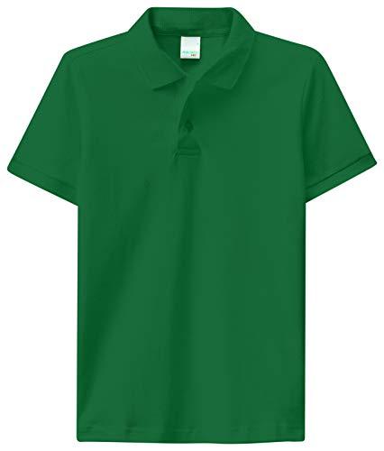 Camisa Polo piquê, Malwee Kids, Meninos, Verde Escuro, 12