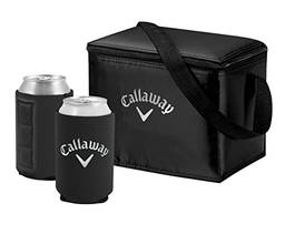 Callaway Saco refrigerador macio conjunto de presente com koozies magnéticos, preto