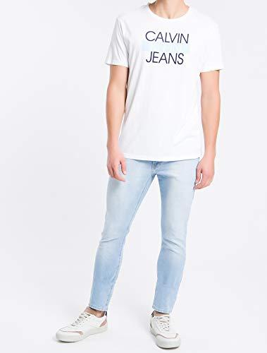 Camiseta CK, Calvin Klein, Masculino, Branco, M