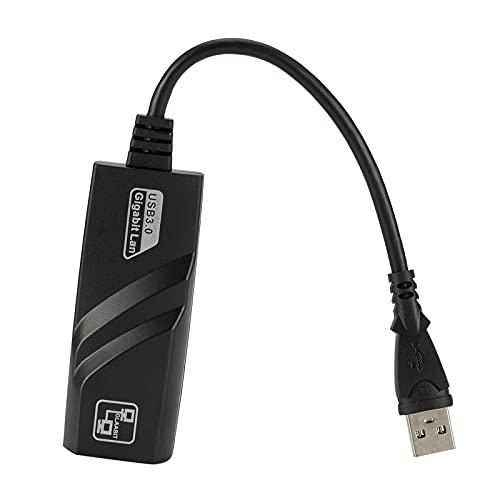 Mibee Adaptador de rede com fio USB 3.0 para Gigabit Ethernet RJ45 LAN 10/100/1000 Mbps Placa de rede Ethernet para laptop