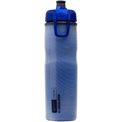 Garrafa de água de compressão térmica Halex BlenderBottle Hydration com canudo, 680 g, azul
