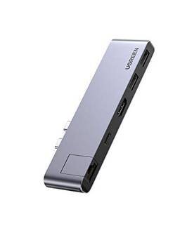 Adaptador HUB Macbook Pro USB-C Hdmi 4K RJ45 Thunderbolt 3