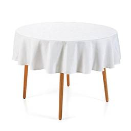 Toalha de mesa Redonda Karsten 4 lugares Evan Branco