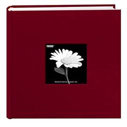 Álbum de fotos, Capa de moldura de tecido, 200 bolsos, comporta fotos de 10 x 15 cm, Champion Burgundy
