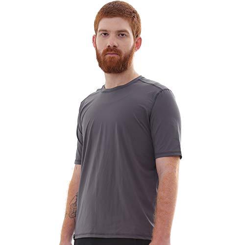 Camiseta UV Protection Masculina Manga Curta UV50+ Tecido Ice Dry Fit Secagem Rápida – G Cinza