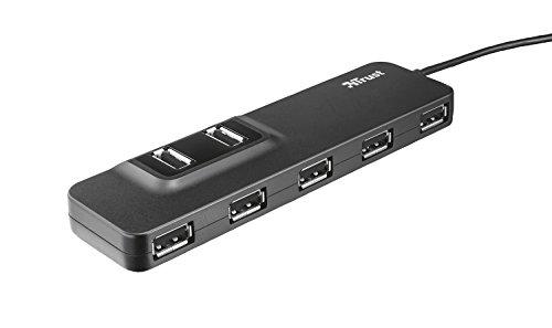 Hub USB 2.0 Trust Oila 7P, Preto
