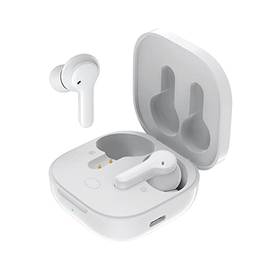Fone de ouvido sem fio QCY T13 TWS Bluetooth 5.1 com 4 microfones Touch Control IPX5 à prova d'água 30 horas de tempo de reprodução, Branco
