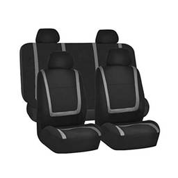 Wakauto Capa de assento de carro universal para assento de automóvel, resistente ao desgaste, tapete protetor de assento de carro, acessório interno de carro, 9 peças (cinza)