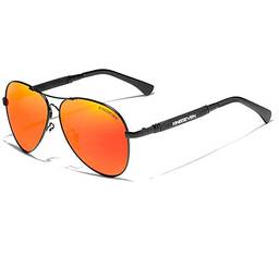 Óculos de Sol Masculino Aviador Estilo Militar Kingseven Polarizados N7730 (C6)