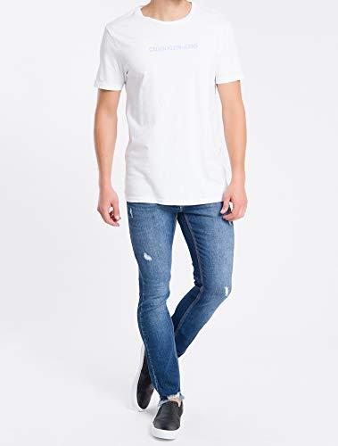 Camiseta Logo Centro, Calvin Klein, Masculino, Branco, M