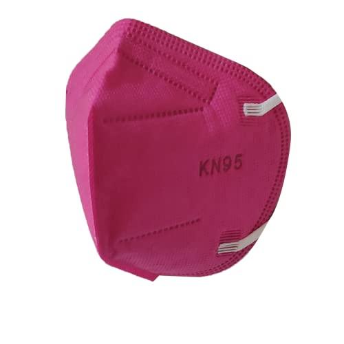 Máscaras KN95 Rosa - Kit de 10, 20, 30, 40, 50, 100 Unidades - FPP2 PFF2 - Filtragem > 95% - Embaladas de 10 em 10 (100)