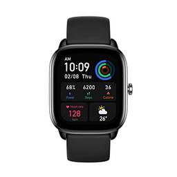 Amazfit GTS 4 MINI Smartwatch, com GPS e Alexa integrados, tela AMOLED HD de 1,65", bateria com duração de 15 dias para telefone Android compatível com iPhone (Black)