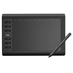 Kiboule G10 Digital Art Graphics Drawing Tablet 10 x 6 polegadas Ultralight Art Creation Sketch com caneta sem bateria 8 pontas de caneta 8192 Níveis de pressão 10 teclas expressas compatível com