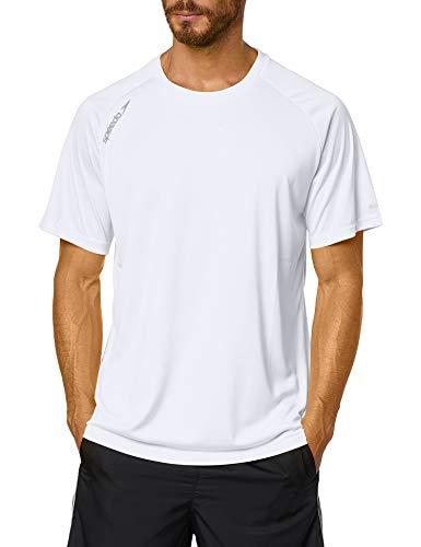 Speedo Raglan Basic Camiseta de Manga Curta, Homens, Branco, P