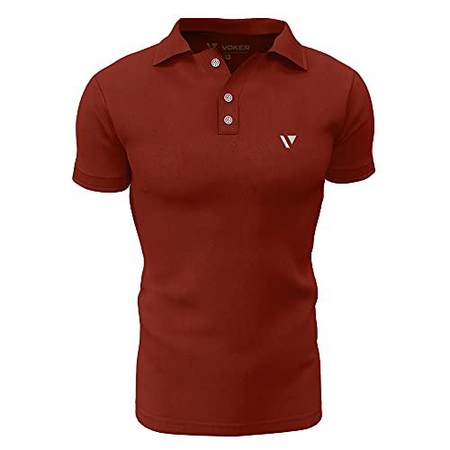Camisa Gola Polo Voker Com Proteção Uv Premium - G - Vermelho