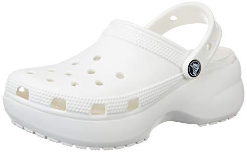 Sandália Classic Platform Clog, Crocs, Adulto-Unissex, White, 39