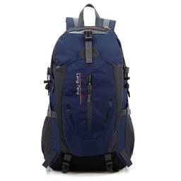 Mochilas de viagem masculinas de nylon de qualidade à prova d'água para escalada, mochila escolar, Azul escuro, G