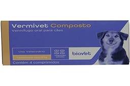 Vermífugo Biovet Vermivet Composto 600mg - 4 comprimidos