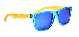 Óculos de Sol de Acetato com Madeira MW Maranzano Blue