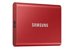SAMSUNG T7 2TB, SSD portátil, vermelho, até 1050 MB/s, USB 3.2 Gen2, jogos, estudantes e profissionais, unidade externa de estado sólido (MU-PC2T0R/AM), vermelho