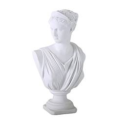 gazechimp Estátua do busto Diana de 12 polegadas Estatueta de mitologia grega Estatueta de escultura clássica grega para ornamento de decoração de, Branco