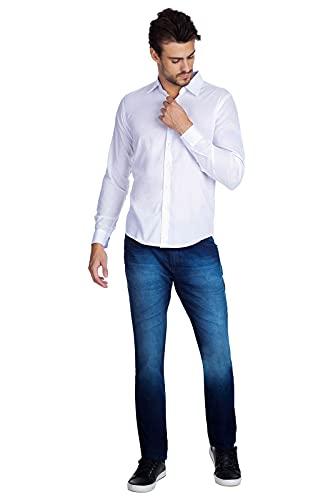 Camisa Básica M/L, GUESS, Masculino, Branco, P