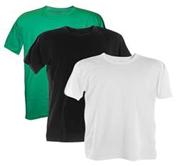 Kit 3 Camisetas PLUS SIZE 100% Algodão (Bandeira, Preto, Branco, XGG)