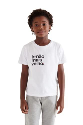 Camiseta Reserva Mini Irmão Mais Velho, Infantil (Branco, 14)