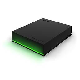 Seagate Disco rígido externo portátil para Xbox 4TB – USB 3.2 Geração 1, preto com barra LED verde integrada, certificação Xbox, serviços de resgate de 3 anos (STKX4000402)