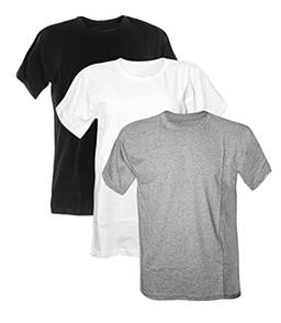Kit 3 Camisetas Poliester 30.1 (Branca, Preta, Mescla, M)
