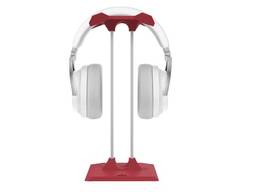 LiteStand Headset - Suporte para fones de ouvido - Octoo, Ice Silver/Vermelho