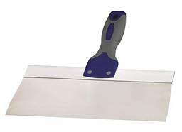 Warner Faca de fita de gesso ProGrip de aço inoxidável de 25,4 cm, alça macia, 10920