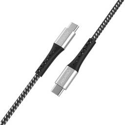 Geonav Cabo USB-C para USB-C, 1.2 metros, nylon trançado, resiste até 10 mil dobras, carregamento rápido (até 100 W) e tranferência de dados (480 Mbps), ESC06BK, preto