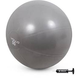 Vollo Sports Gym Ball Bola de Ginástica, Unissex Adulto, Cinza, 55