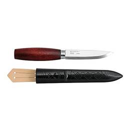 Morakniv Lâmina fixa clássica nº 2, faca de aço carbono, cabo de madeira de bétula vermelha
