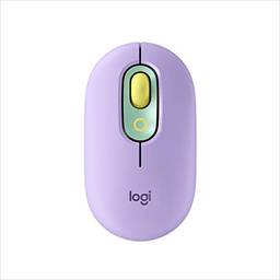 Mouse sem Fio Logitech POP com botão Emoji Customizável, Tecnologia SilentTouch, Precisão e Velocidade, Design Compacto, Conexão USB ou Bluetooth, Multidispositivo - Daydream