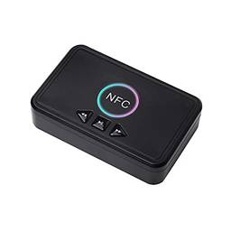 Miaoqian Receptor NFC Bluetooth 5.0 Adaptador de receptor de áudio sem fio com microfone RCA AUX Out U Reprodução de música em disco para fones de ouvido Alto-falante Sistema de áudio doméstico