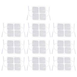 10 conjuntos de placas de eletrodo de furo 2.0 40 PCS Adesivo de fisioterapia feito sob medida Estimulador muscular do nervo Massageador corporal Adesivo de pino de silicone nao tecido para loja domestica (branco)
