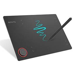 Kiboule T608 Art Graphics Drawing Tablet Digital Art Creation Sketch 8 x 6 polegadas com caneta sem bateria 8 pontas de caneta 8192 Níveis Pressão 4 Atalhos personalizáveis Teclas Controlador de