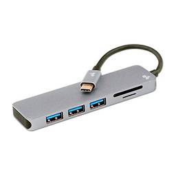 HUB USB C - P/ 3 USB 3.0 + LEITOR SD/TF 5+, Acessórios para Computador