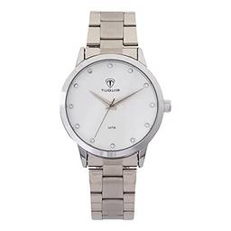 Relógio Feminino Tuguir Analógico TG114 - Prata e Branco