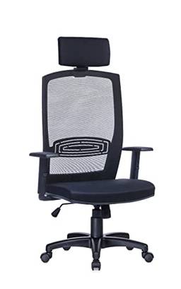 Cadeira Presidente Apoio de Cabeça braços reguláveis modelo gatilho- Qualiflex