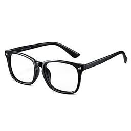 Cyxus Óculos Vintage Óptico Armação Óptica de Balcão Moda Feminino e Masculino (black)