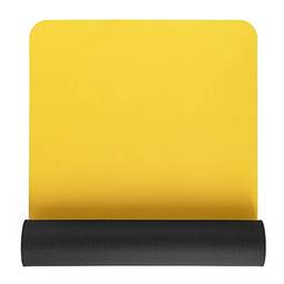Tapete Yoga Mat TPE, Colchonete de Yoga 100% reciclável, confortável, antiderrapante, indicado para pilates, ginástica 6mm 183x60 cm (Açafrão / Grafite)